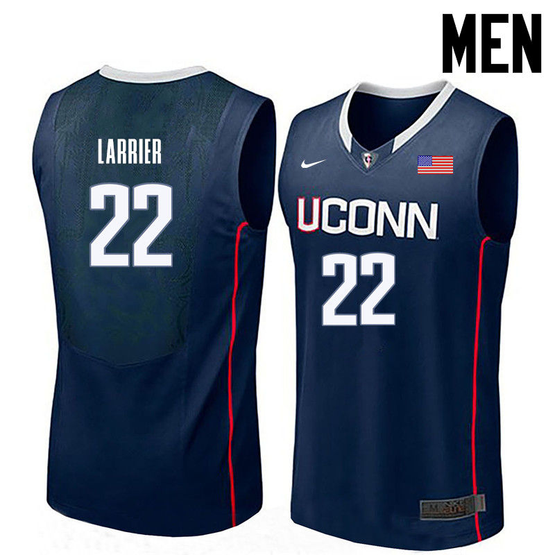 Men Uconn Huskies #22 Terry Larrier College Basketball Jerseys-Navy